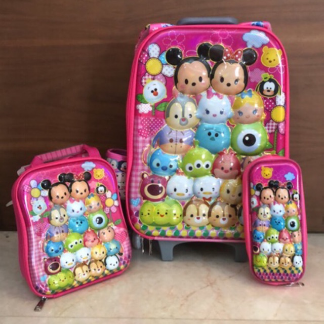 NEW DISNEY TSUM TSUM Trolley Bag utk anak perempuan / Tas Troli