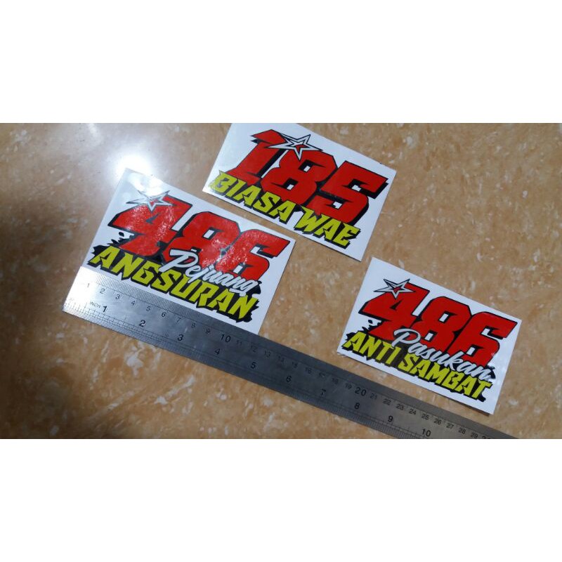 

Stiker Angka balap