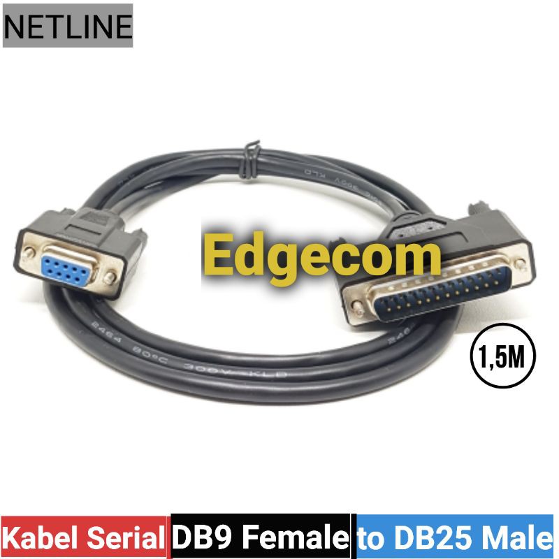 Kabel Serial DB9 Female to DB25 Male 1,5M NETLINE