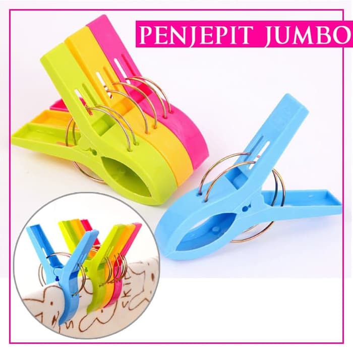 Penjepit Jepit Jemuran Selimut Baju Handuk Pakaian Plastik Besar Jumbo