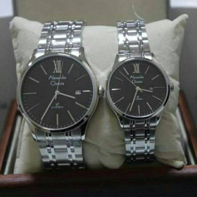 JAM TANGAN COUPLE/PASANGAN ALEXANDRE CHRISTIE RANTAI ORIGINAL TERBARU ANTI AIR ELEGANT...