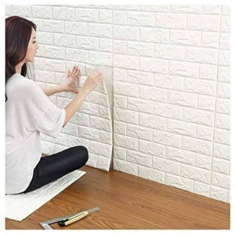 TERMUAH - (PAKET HEMAT ISI 10LEMBAR) Wallpaper Dinding Foam Dekorasi Dinding Kamar Rumah Murah