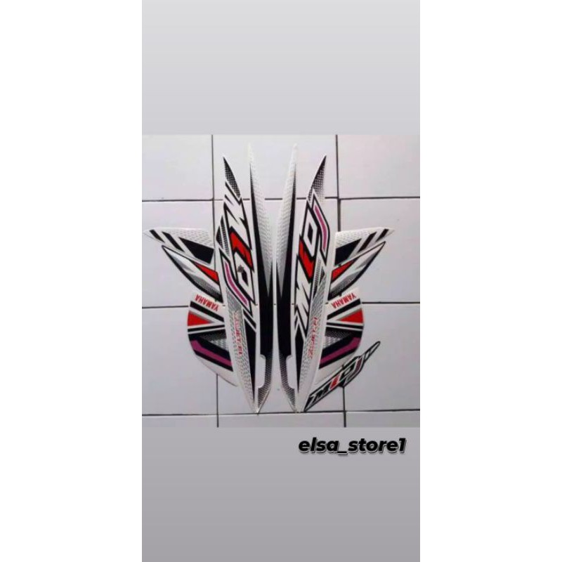 striping mio j 2014 hitam putih merah