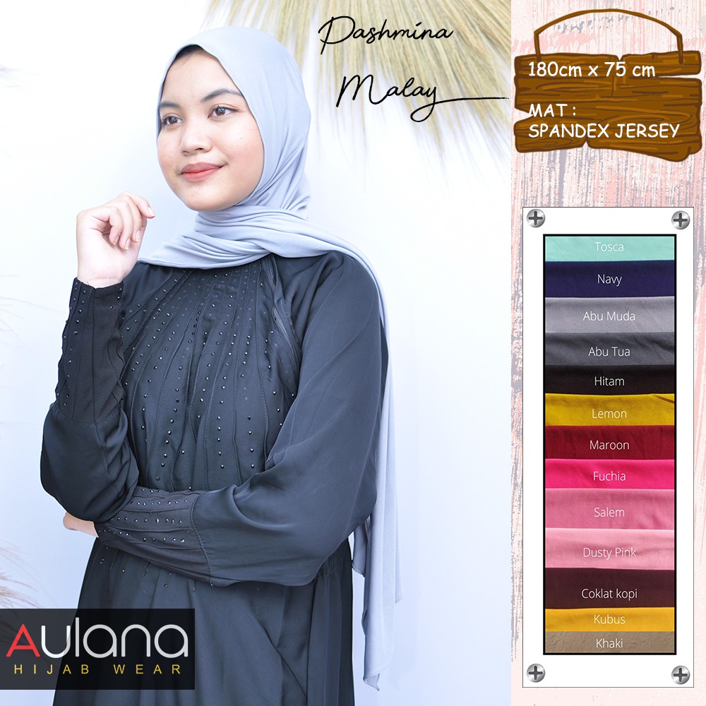 Jilbab Pashmina Malay Jersey Premium Hijab PASMINA PASHMINA MALAY MALAYSIA JERSEY Premium Ori Aulana Grosir Murah-5