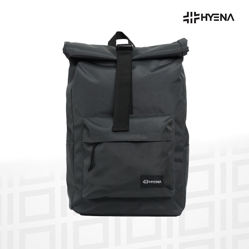 Hyena - Tas Ransel Backpack HYENA Original Gendong Pria Wanita Sekolah - YL35-Grey