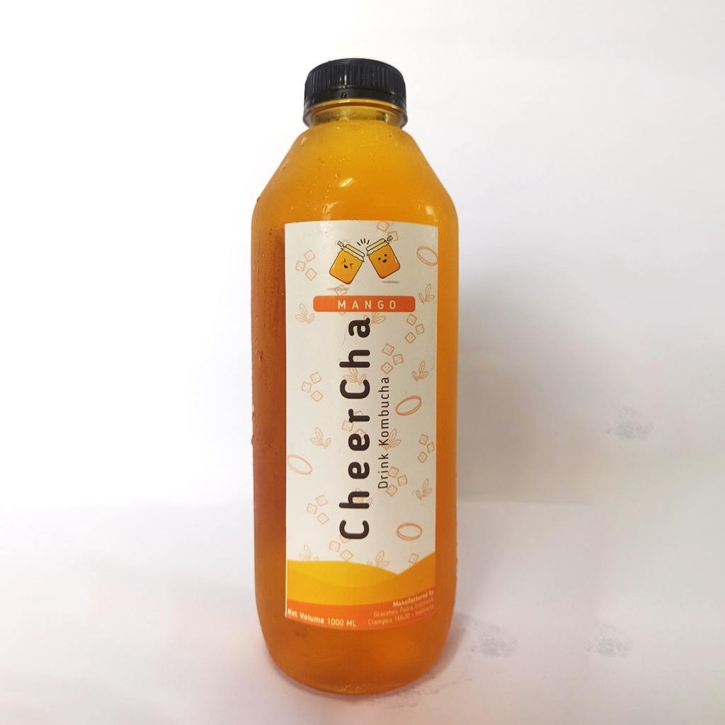 

Premium Kombucha Tea - Mango Flavoure | by Cheercha Kombucha - 1L