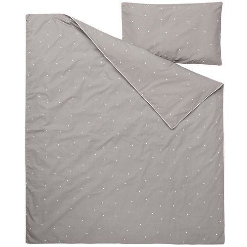 LENAST Sarung quilt 110x125 cm bantal 35x55 cm untuk ranjang bayi, pola titik-titik