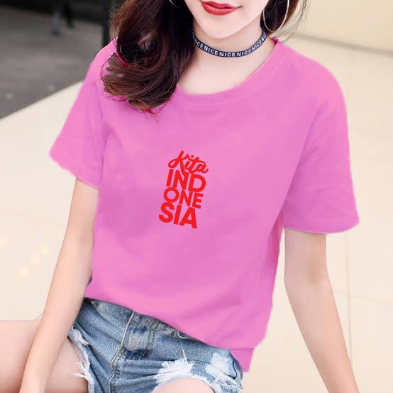 YOURSTYLE1119 - KAOS KITA INDONESIA BAJU KAOS WANITA DISTRO UNISEX OVERSIZE JUMBO KEKINIAN TERLARIS