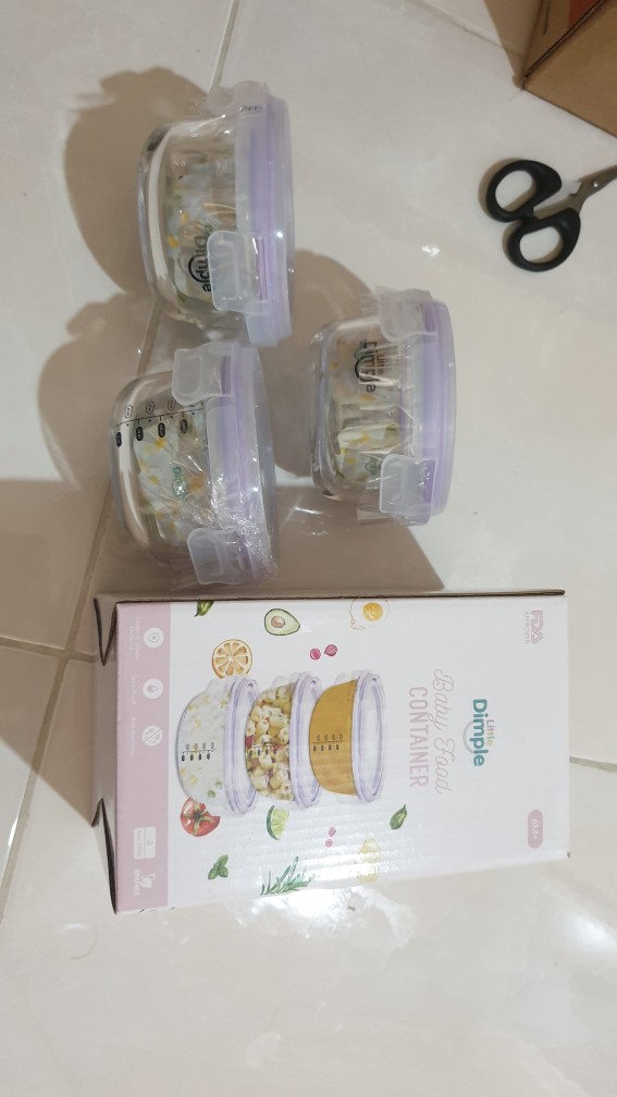 Little Dimple Baby Food Container (3pcs)
