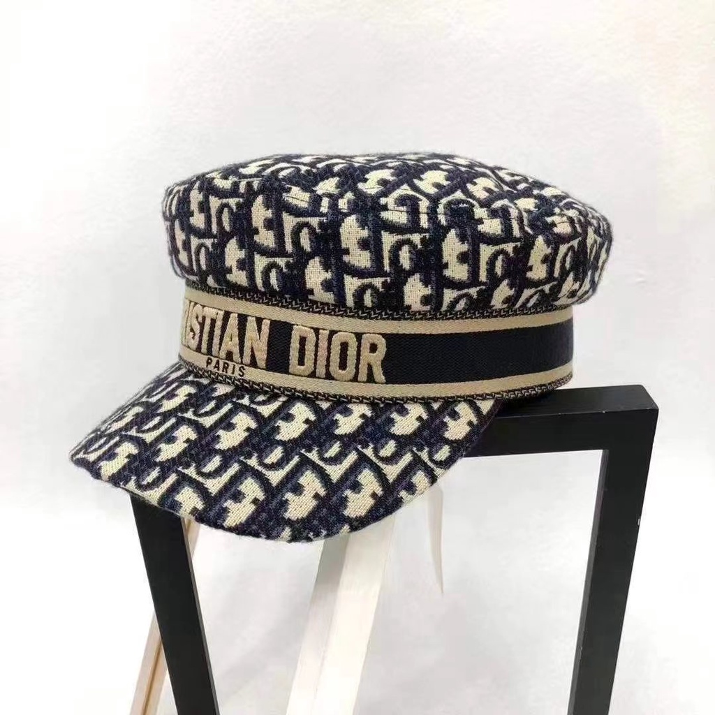 DIOR retro fashion hat handsome dome trend fried street temperament beret retro fashion all-match sp