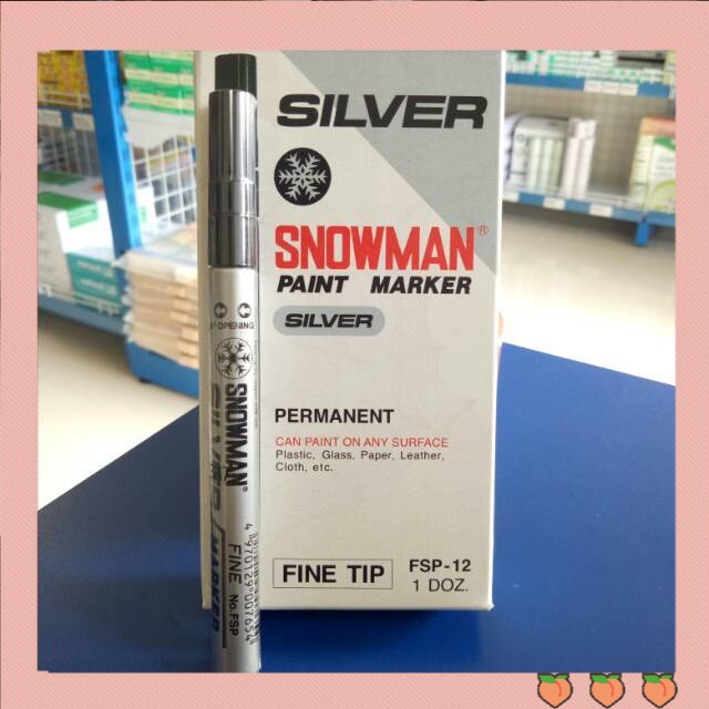 

Spidol SNOWMAN Paint Marker Silver (kecil) Fine tip