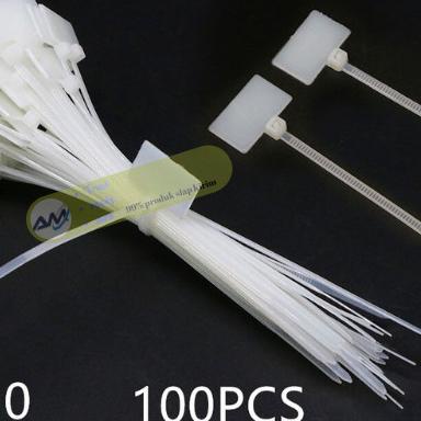 

♠ LABEL Kabel ties Cable tie Maker name tag lan tulis 4x150 100 pcs ☚