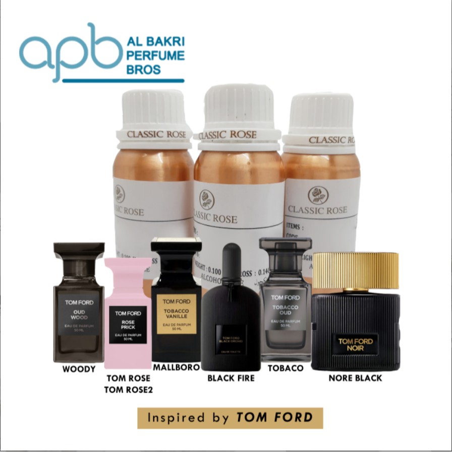 BIBIT PARFUM. BIBIT PARFUM TOM FORD.BLACK FIRE. NORE BLACK. LEATHR OMBER. OMPRE LETHAR. WOODY. TOBACO. MALLBORO. TUSCAN. BIBIT PARFUM 100ML. CLASSIC ROSE.