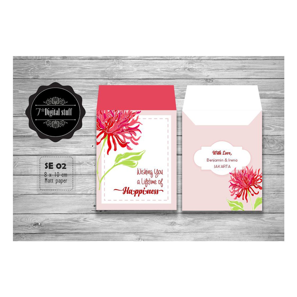 

Amplop angpao pernikahan wedding custom nama SE 01-SE 06