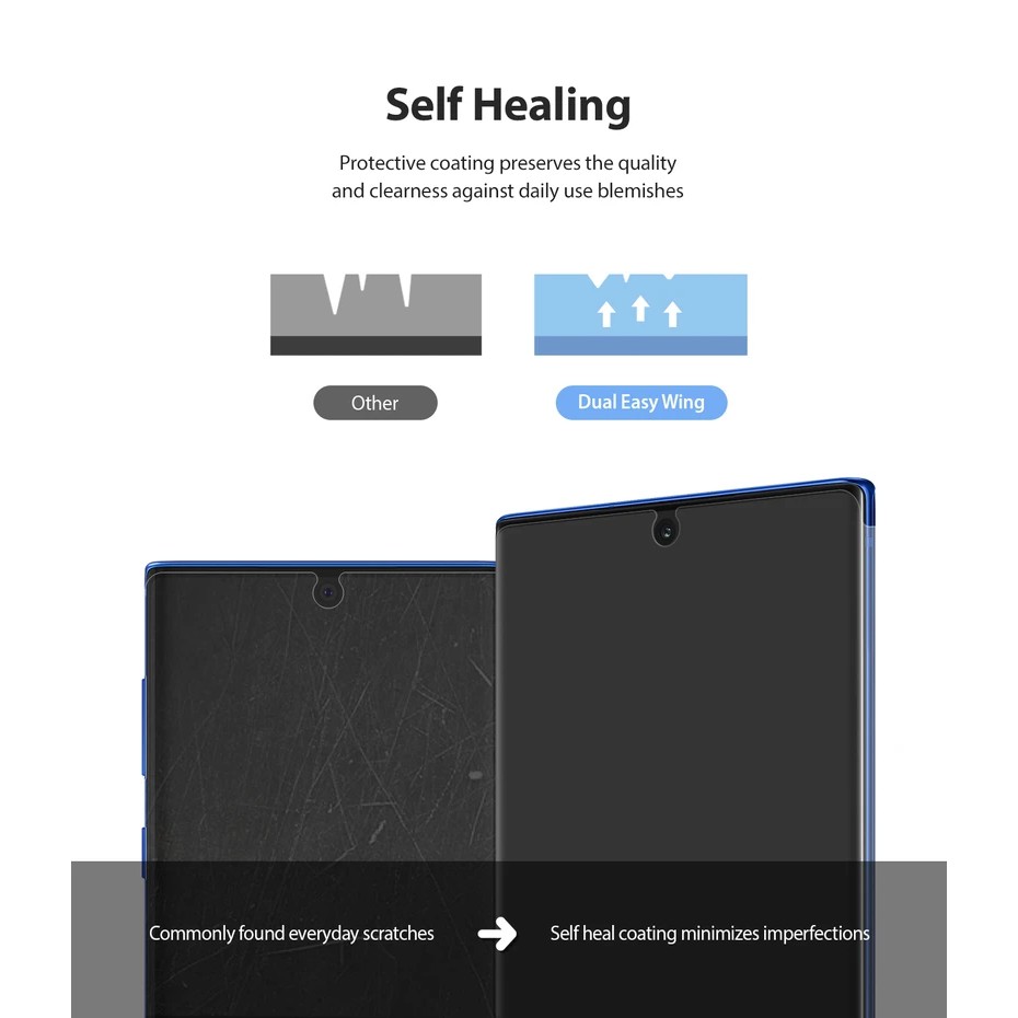 Ringke Samsung Galaxy Note 10+ DualEasyWing Full Glue Screen Protector Anti Gores Screen Guard