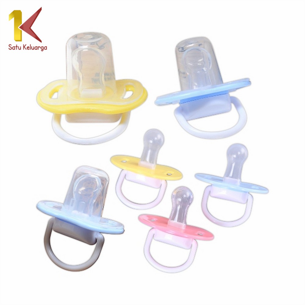 Satu Keluarga Empeng Bayi C46 Dot Bayi Bulat dan Datar Food Grade Kompeng Baby Pacifier / Soother-7