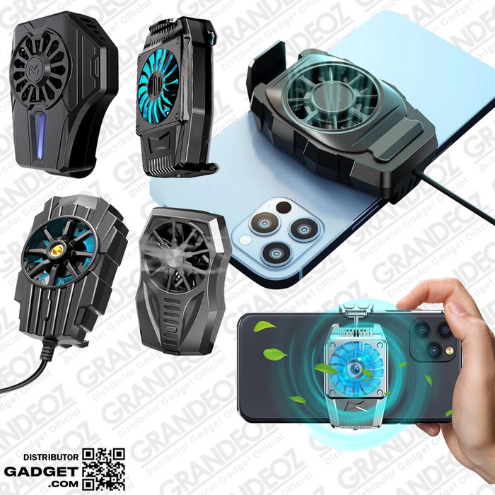 UNIVERSAL GAMER COOLING FAN Smartphone Semua HP Kipas Pendingin Panas Dingin Radiator Heat Sink Gami