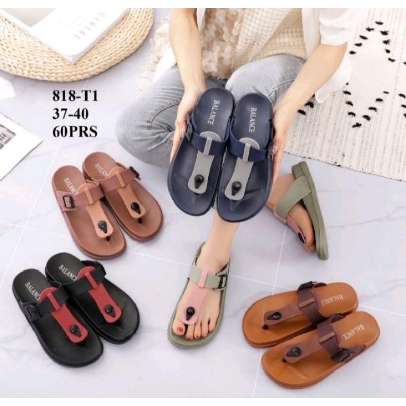 BALANCE 818-T1 / SANDAL JELLY MOTIF GESPER WANITA