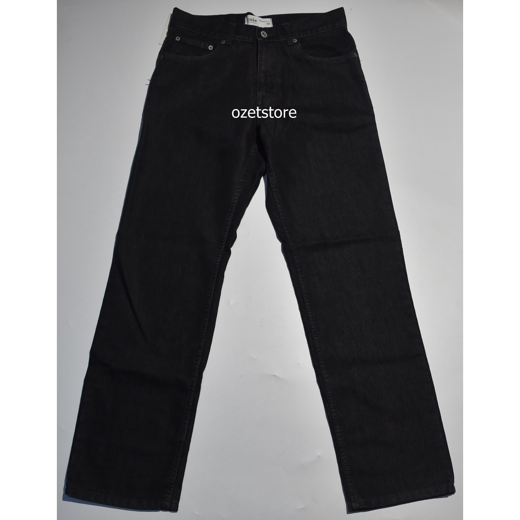 Celana Panjang Pria Jeans COLE Hitam Straight Fit CPS06 ORIGINAL