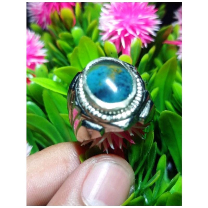 Batu Cincin Bacan Elektrik Ring Titanium Alpaka