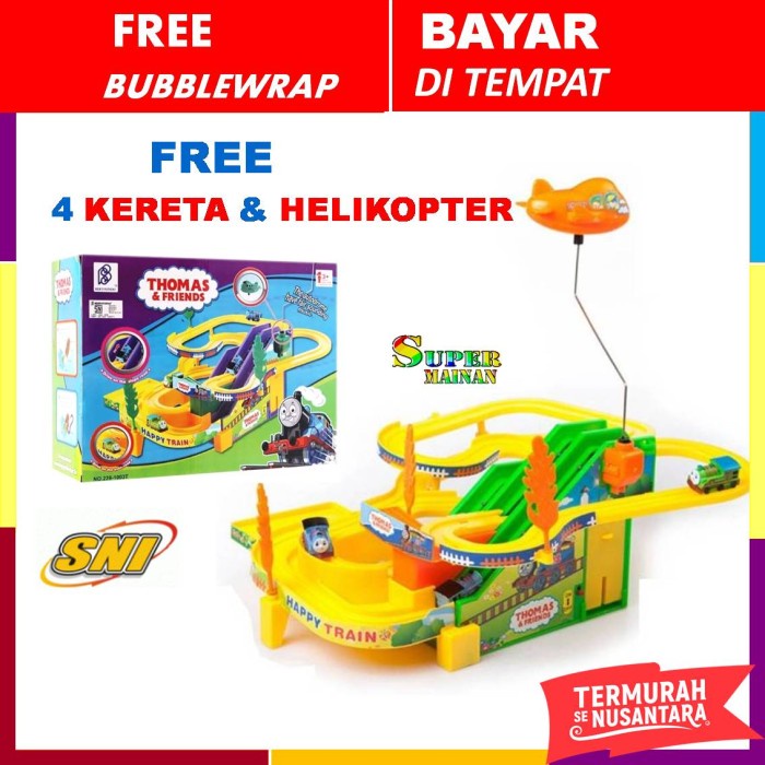 mainan anak kereta api mainan anak rel thomas laki laki set besar