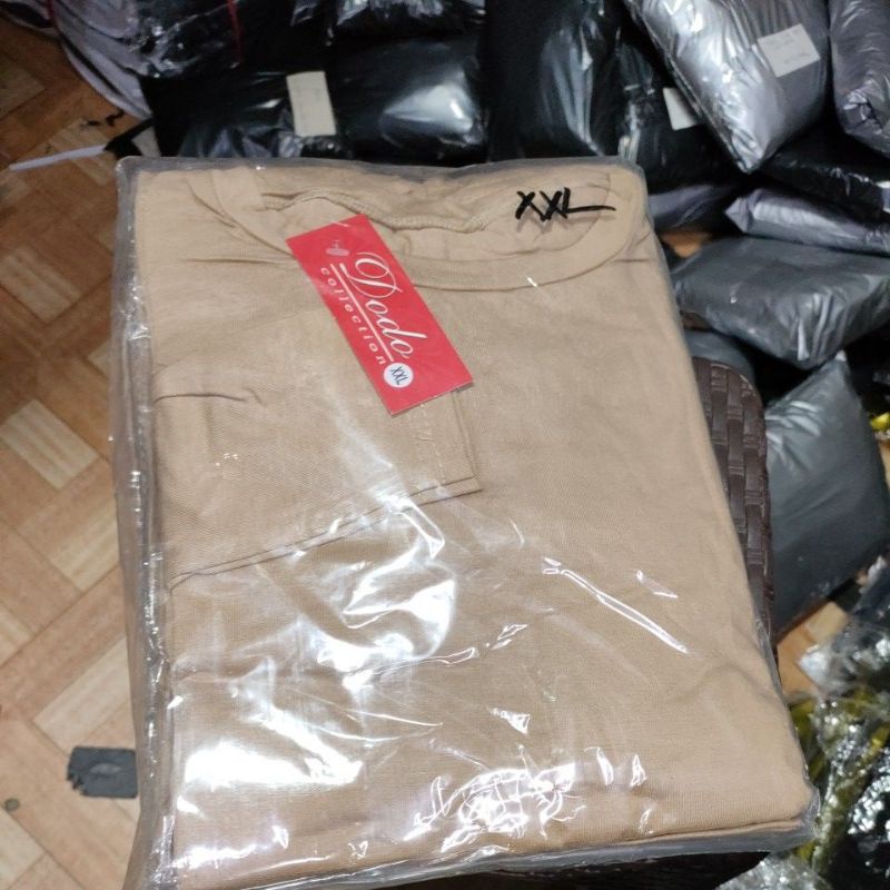 MANSET PANJANG HITAM XL 2XL 3XL-Coklat 2XL