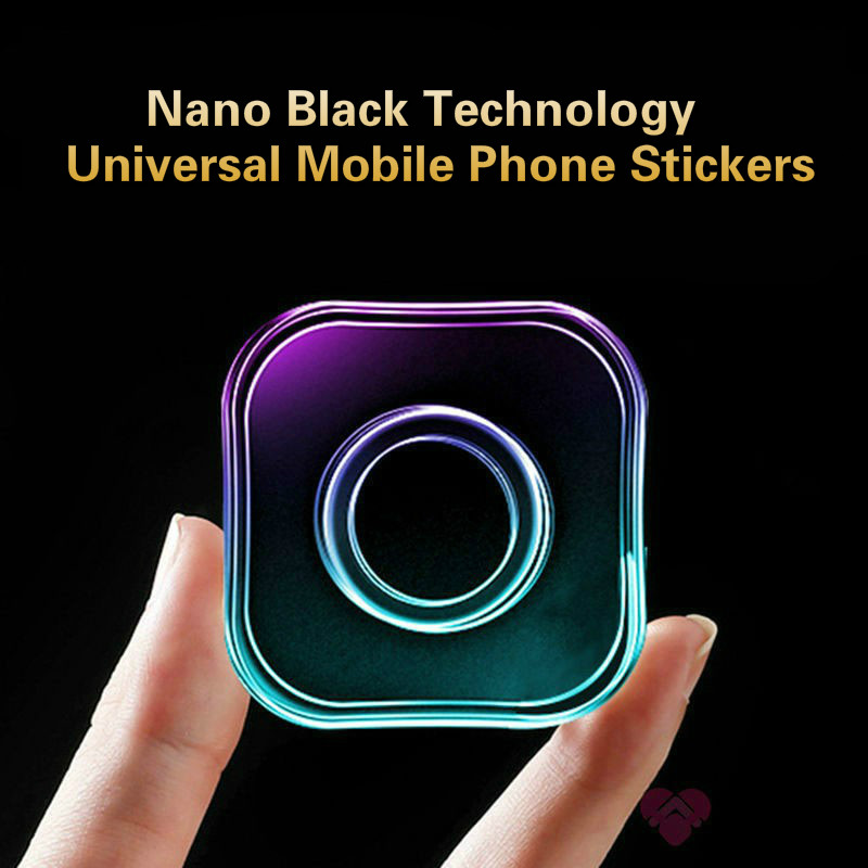 Nano-silicone Universal Mobile Phone Sticker Black Technology Multi-function Vehicle Mobile Phone Lazy Holder Repeated Use to Increase Thickening Handy Sticker