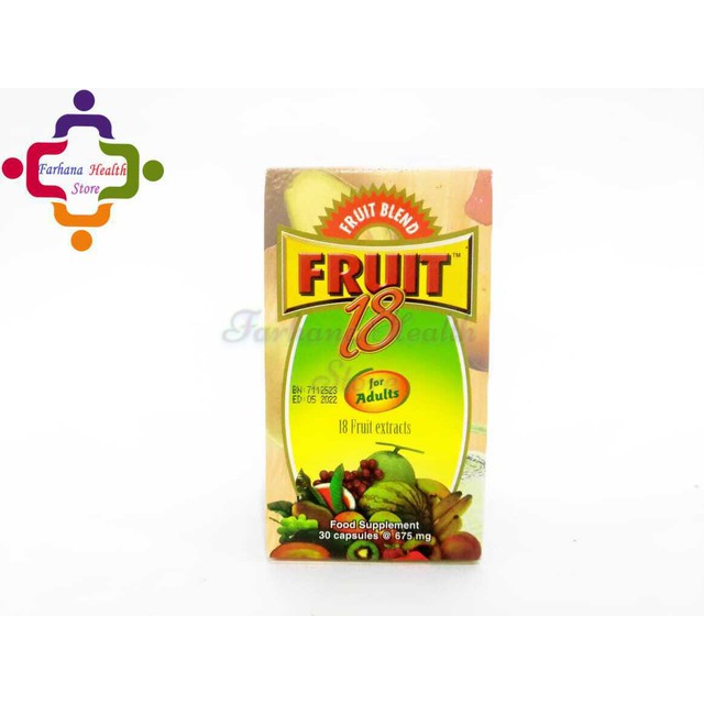 Original Fruit Blend 18 Dewasa Botol 30 Kapsul / Fruitblend 18 For Adult