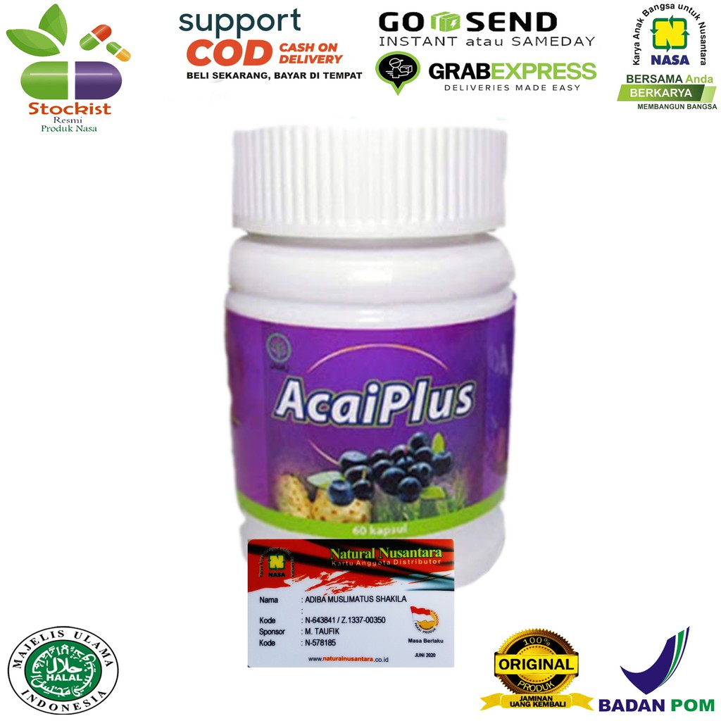 AcaiPlus Nasa Obat Diet Pelangsing Tubuh / Stockist Resmi Produk Nasa