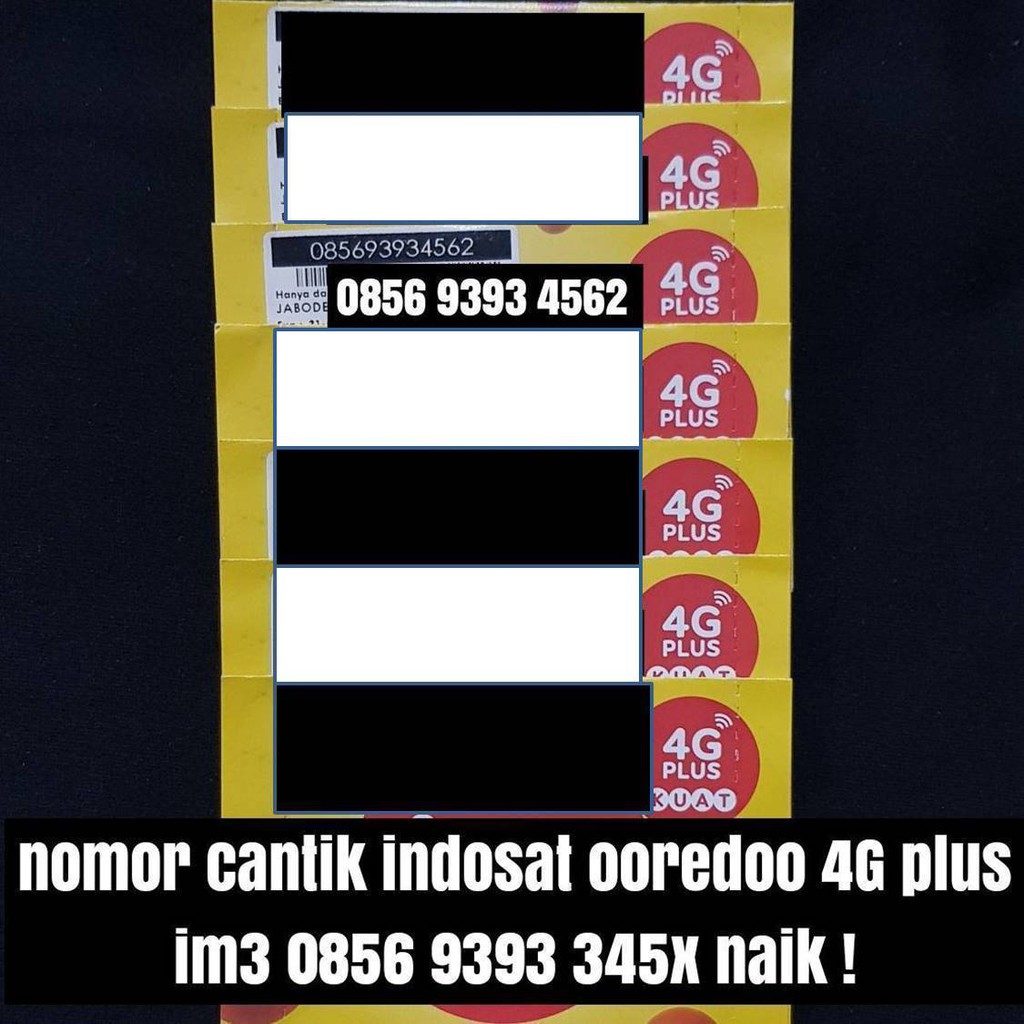 nomer cantik indosat ooredoo im3 4G plus kartu perdana naik rapi obral