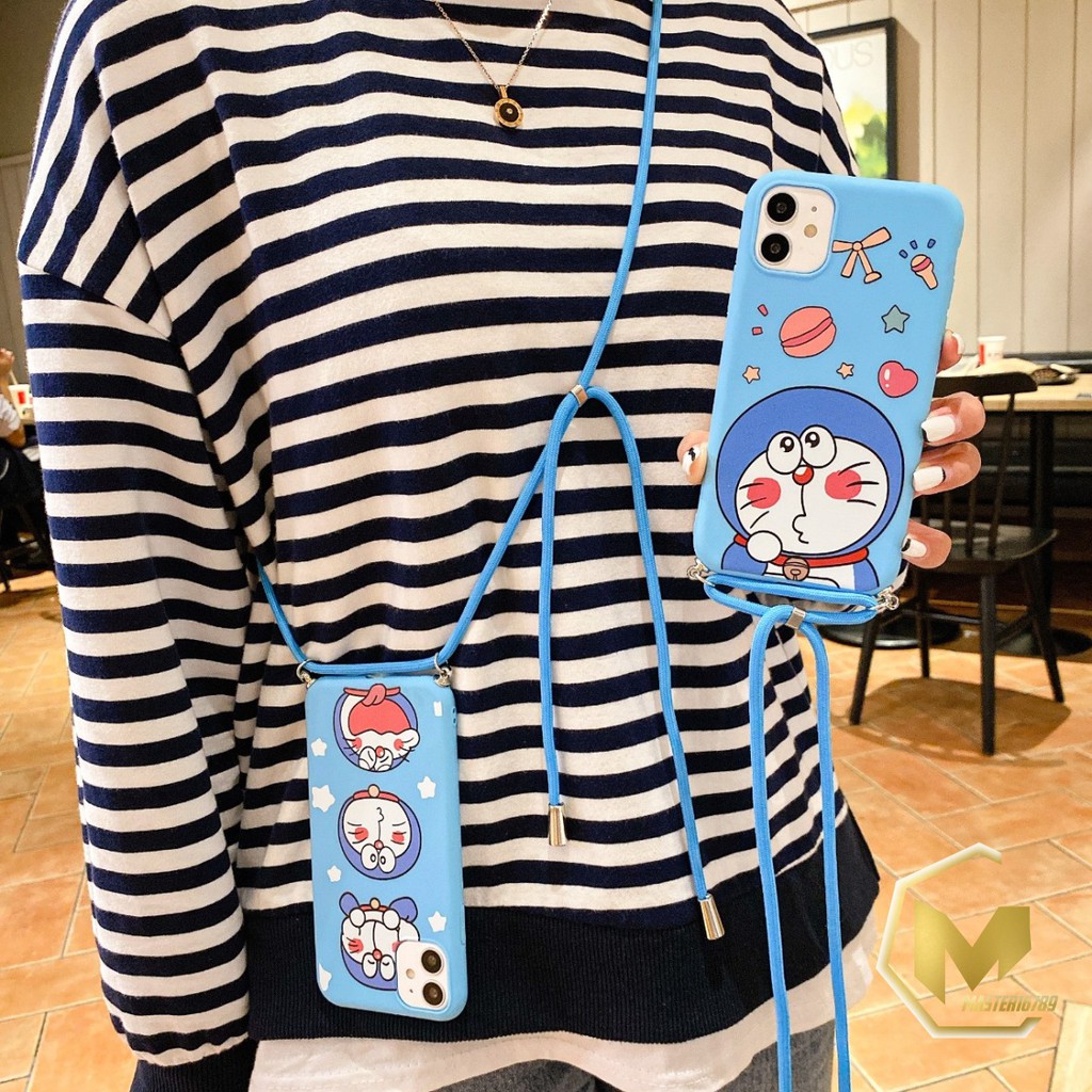 SS159 case Slingcase Lanyard Doraemon Samsung A01 M01 J2 Grand Prime A10 M10 A10s M01s A12 A31 MA860