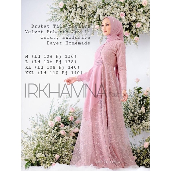 Gamis Brokat LD 110cm XXL Tille Mutiara Gamis Terbaru Gamis Ori Ndoro Jowi DNT Garansi ORI KONVEKSI