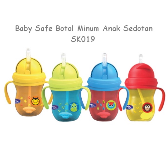 Baby Safe Training Cup With Weighted Straw Botol Minum Anak Sedotan Dengan Pemberat SK019