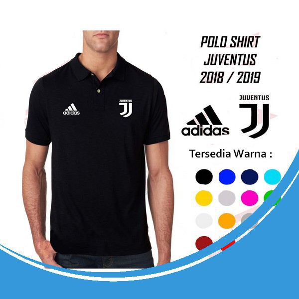 Kaos Polo Shirt Pria Cowok Laki Laki Juventus Baju Bola Kerah Juve Kualitas Terbaik