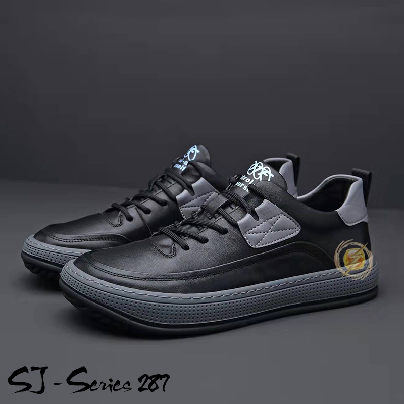 Sepatu Sneakers Fashion Pria Tali Kualitas Import Premium -287 PUTIH