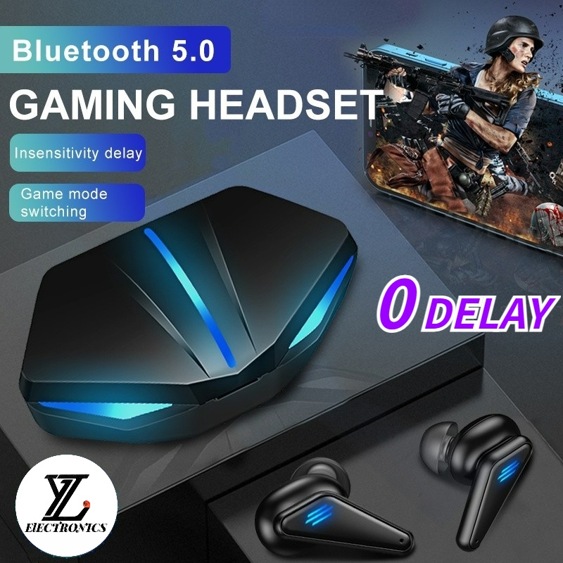 ⭐YZ K55 Gaming Bluetooth Earphone Dual Mode Touch Headset Wireless NO Delay Game Type C with mic COD