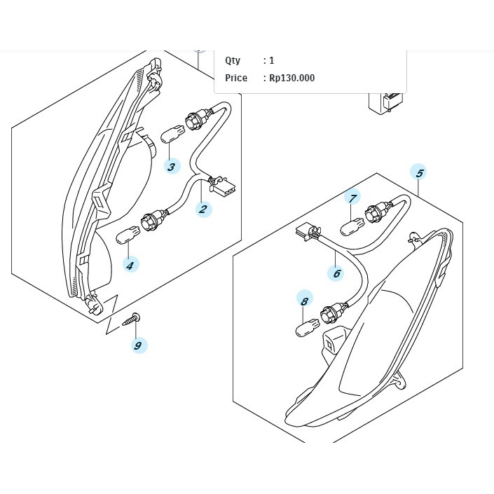 LAMPU SEN SEIN DEPAN LENGKAP SUZUKI ADDRESS KANAN KIRI