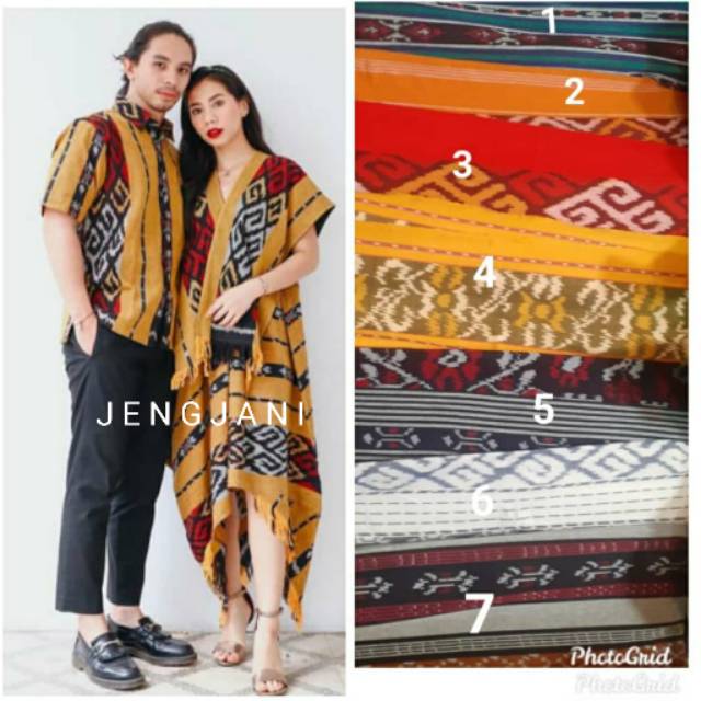 Couple Tenun Lurik Troso Asli Jepara, FREE MASKER BUAT KAMU, SESUAI MOTIF BAJU TENUN !!!