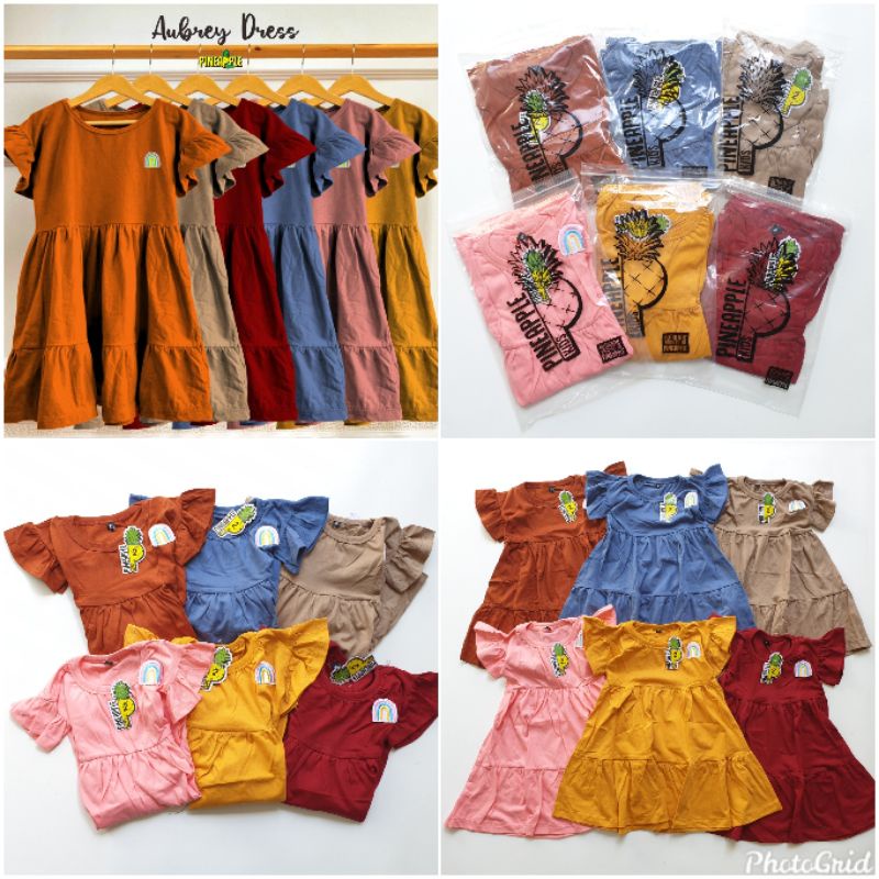 GROSIR 10PCS DRESS AUBREY PINEAPLE