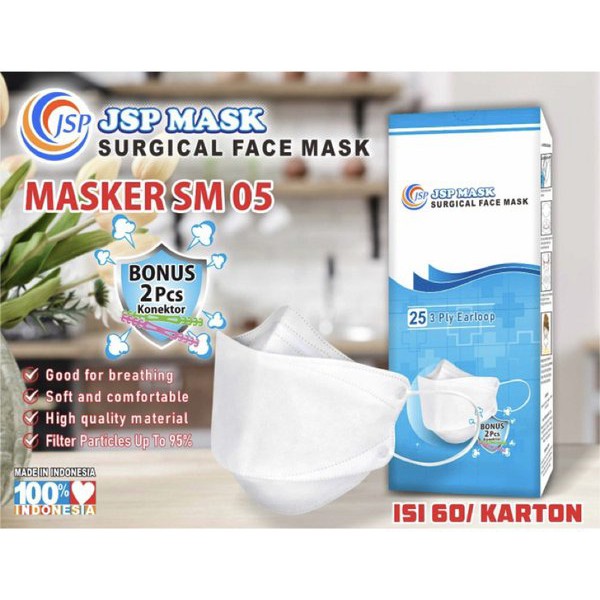 MASKER MEDIS EARLOOP JSP KF94 EVO SURGICAL MASK ISI 25 KEMENKES MASKER KF94 4PLY KOREAN STYLE PROTECTIVE