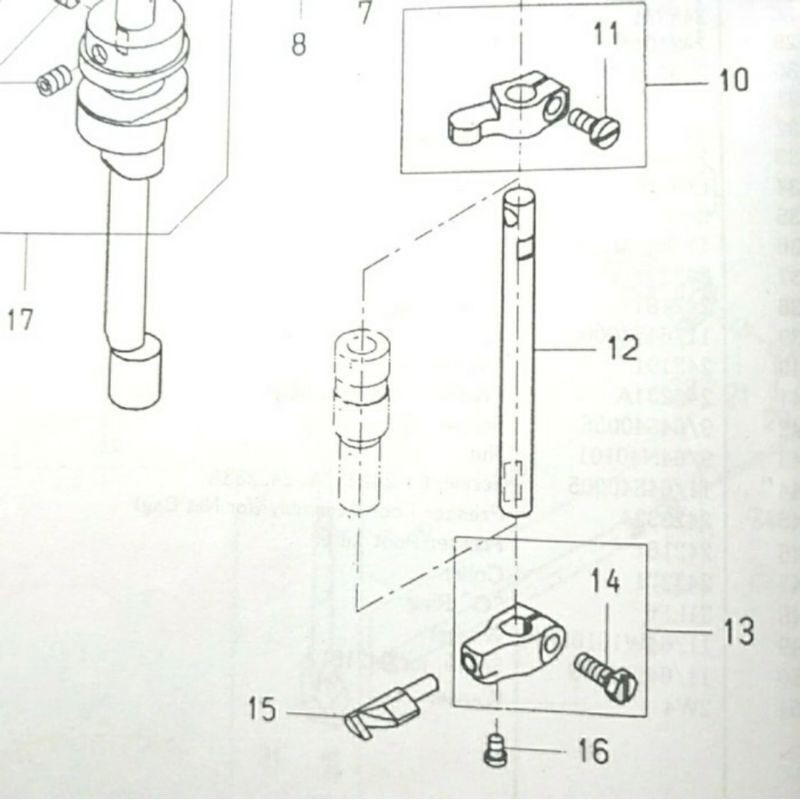 Penggerak Dudukan Loper/Looper Mesin Jahit Karung  NP-7A