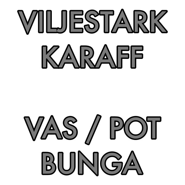 VILJESTARK VAS BUNGA / POT KACA BENING / KARAFFE KARAFF GELAS KAFE / SMYCKA BUNGA ANYELIR - LIVIN