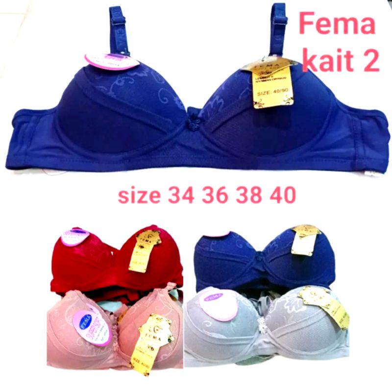 BRA BH FEMA POLOS SRAT BATIK CANTIK BUSA KUAT MANTUL TAHAN LAMA CUP A KAIT 2