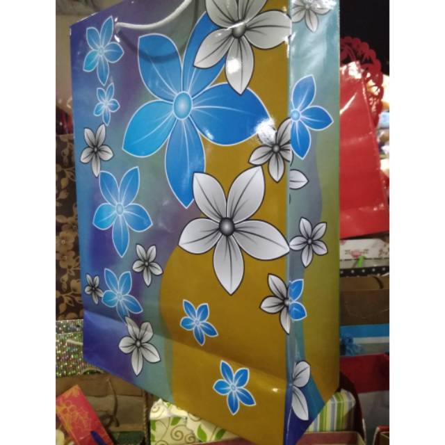 

Paper bag polio bunga/terlaris&murah /isi 12pcs, bahan dupex tebal