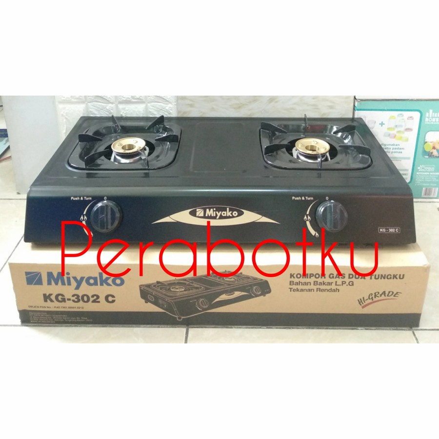 Kompor Miyako 2 Tungku KG-302C / Kompor Gas 2 Tungku