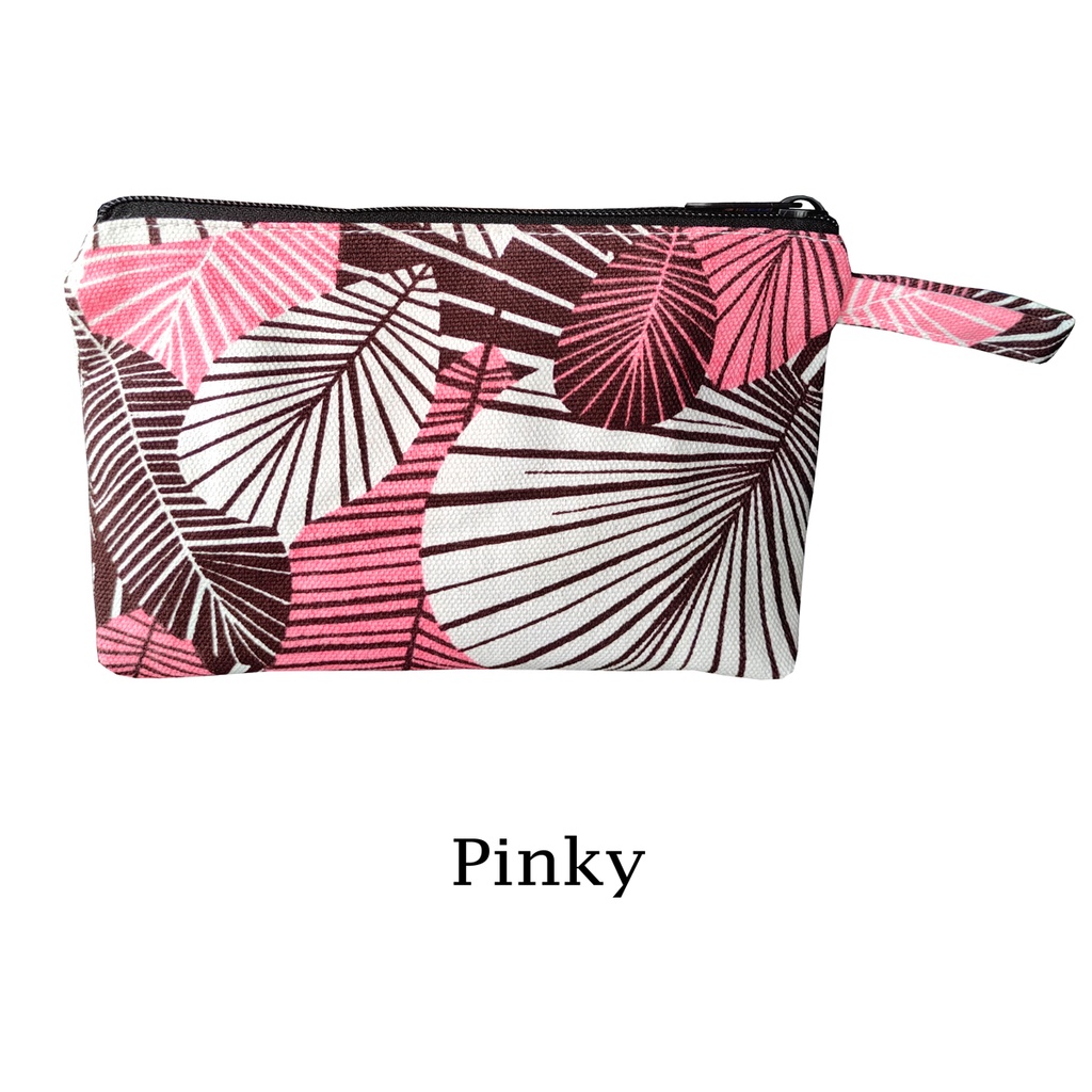 POUCH KANVAS TEBAL BISA UNTUK SOUVENIR 20x15 MOTIF PINKY