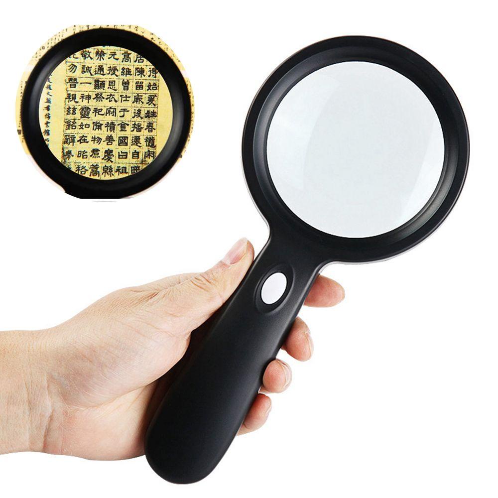 Lanfy Kaca Pembesar Berlampu 10X Penerangan Untuk Membaca Pembesar Perhiasan HD Magnifier