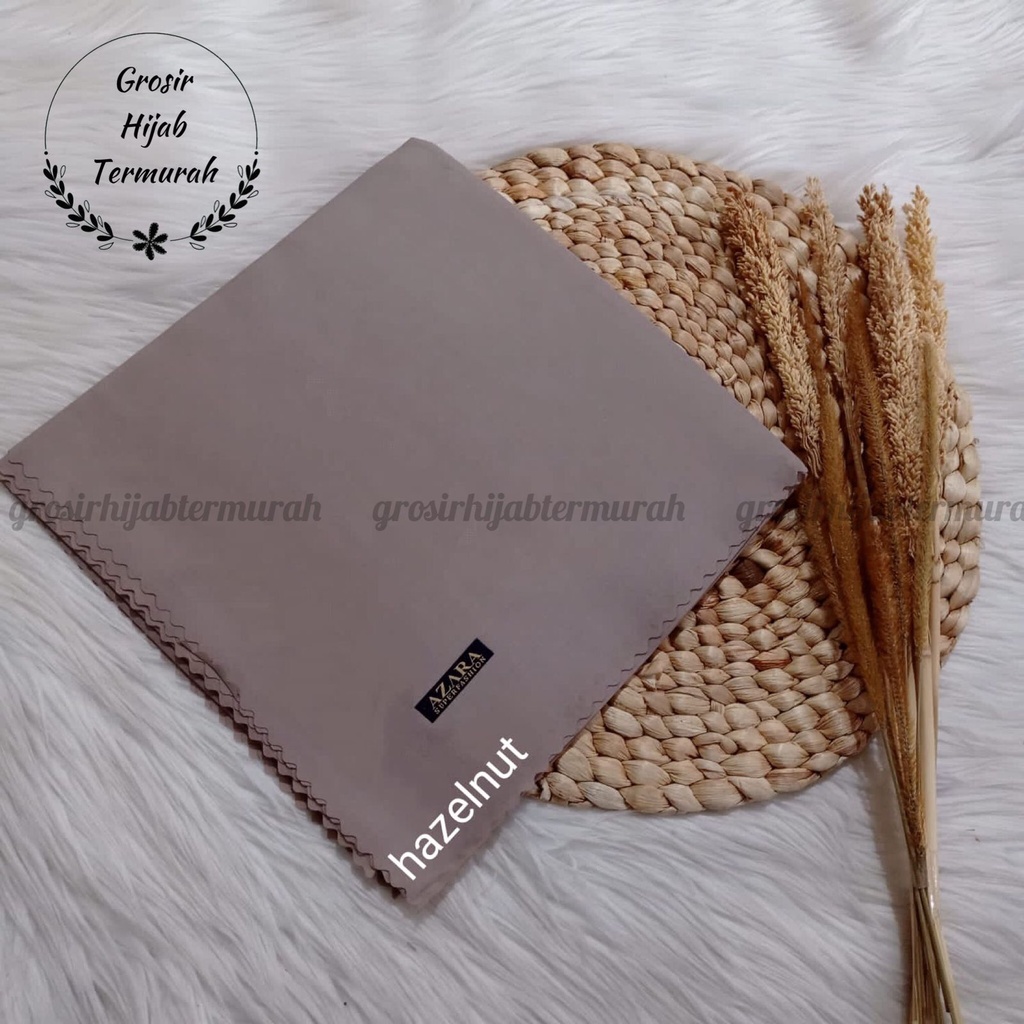 Hijab segiempat Oskara laser cut /Oscara /Japan / Jilbab voal miracle plain lasercut azara-Hazelnut