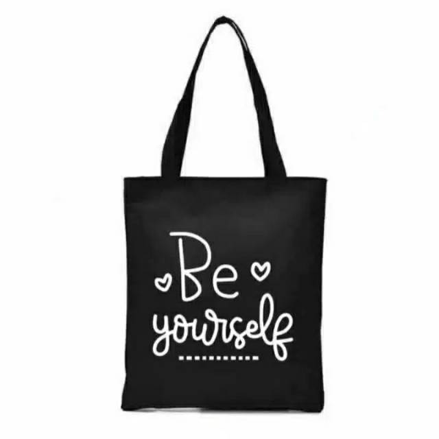 [BE YOU]TOTEBAG PAKAI RESLETING TOTE BAG K-POP WANITA MURAH BE YOU