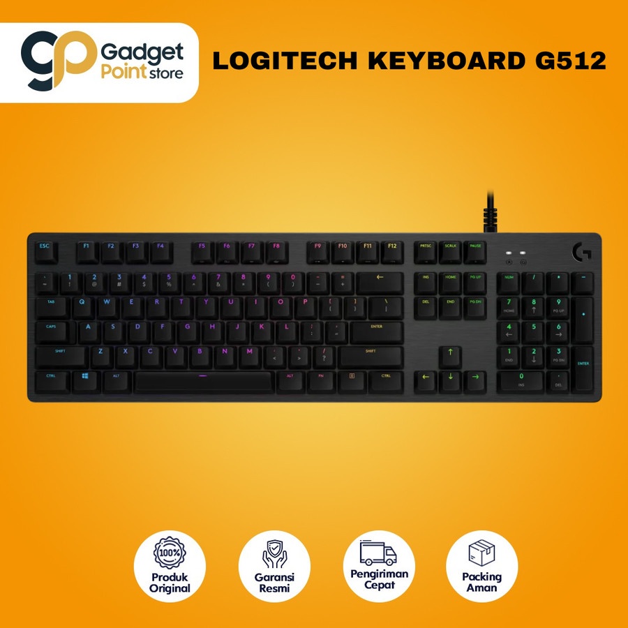 Keyboard Gaming | Keyboard RGB Logitech Keyboard G512 Carbon Lightsync RGB Gaming - Garansi 2 Tahun